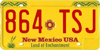 NM license plate 864TSJ