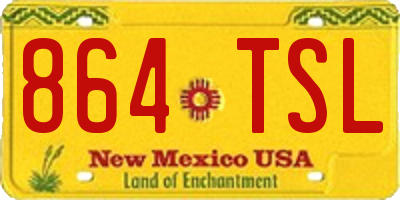 NM license plate 864TSL