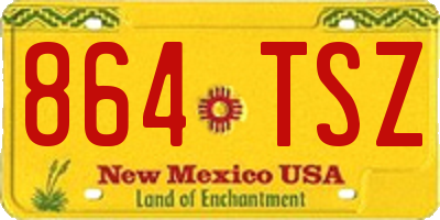NM license plate 864TSZ