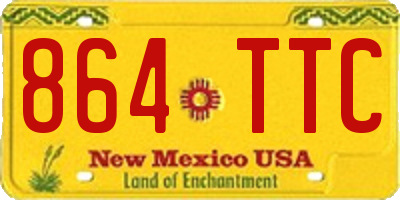 NM license plate 864TTC