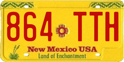 NM license plate 864TTH