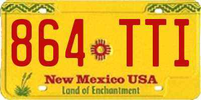 NM license plate 864TTI