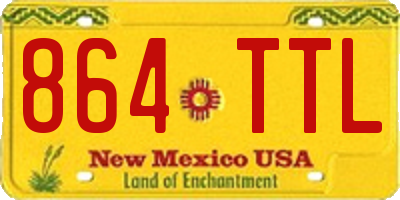 NM license plate 864TTL