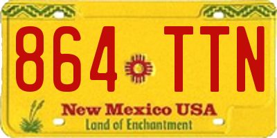 NM license plate 864TTN