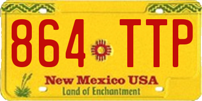 NM license plate 864TTP