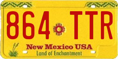 NM license plate 864TTR