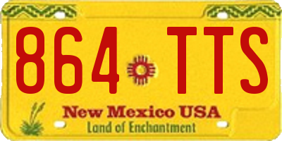 NM license plate 864TTS