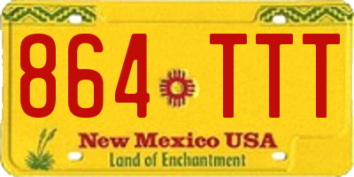 NM license plate 864TTT
