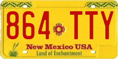 NM license plate 864TTY