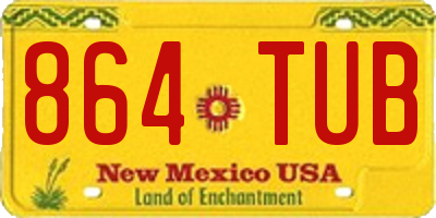 NM license plate 864TUB