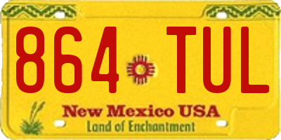 NM license plate 864TUL