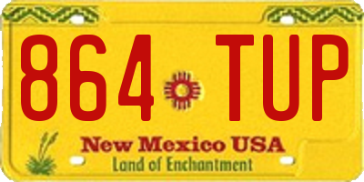 NM license plate 864TUP