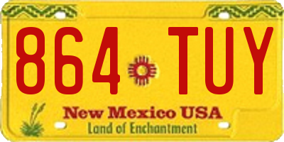 NM license plate 864TUY