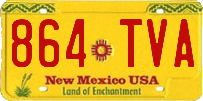 NM license plate 864TVA