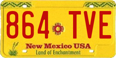 NM license plate 864TVE