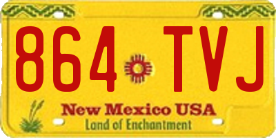 NM license plate 864TVJ