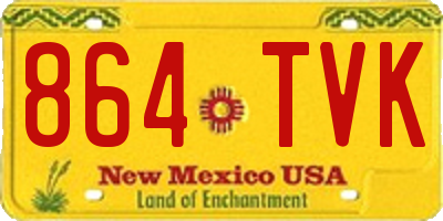 NM license plate 864TVK