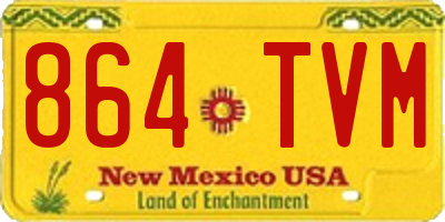 NM license plate 864TVM