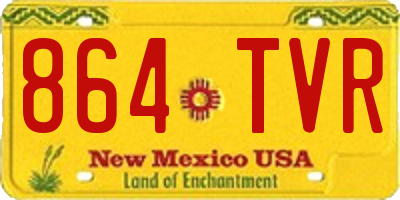 NM license plate 864TVR