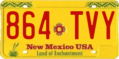 NM license plate 864TVY