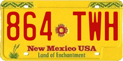 NM license plate 864TWH