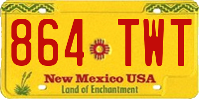 NM license plate 864TWT