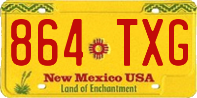 NM license plate 864TXG