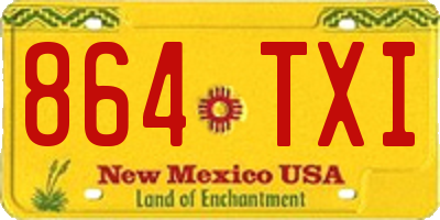 NM license plate 864TXI