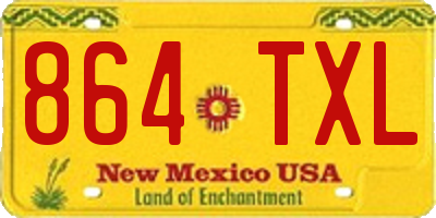 NM license plate 864TXL