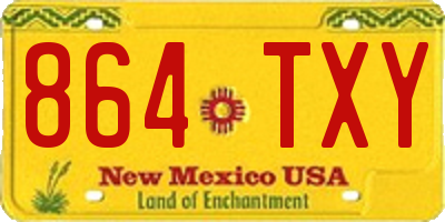 NM license plate 864TXY