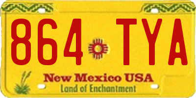 NM license plate 864TYA