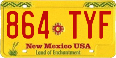 NM license plate 864TYF