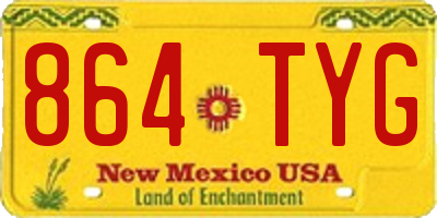 NM license plate 864TYG