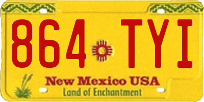 NM license plate 864TYI