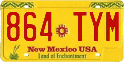 NM license plate 864TYM