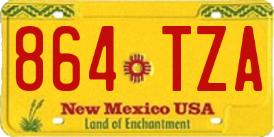 NM license plate 864TZA