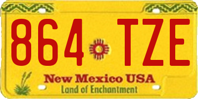 NM license plate 864TZE