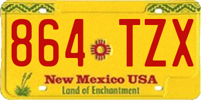 NM license plate 864TZX