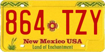 NM license plate 864TZY