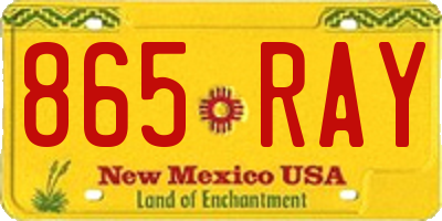 NM license plate 865RAY