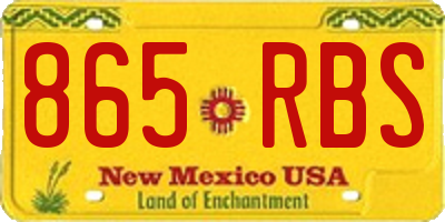 NM license plate 865RBS