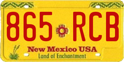 NM license plate 865RCB