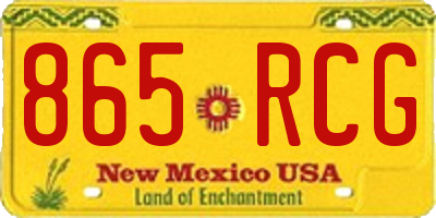 NM license plate 865RCG