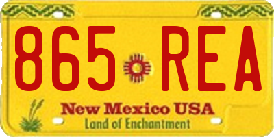 NM license plate 865REA