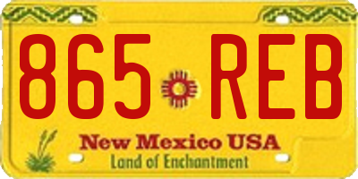 NM license plate 865REB