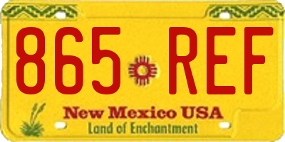 NM license plate 865REF