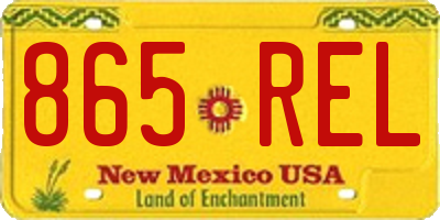 NM license plate 865REL