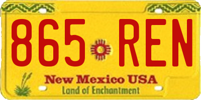 NM license plate 865REN