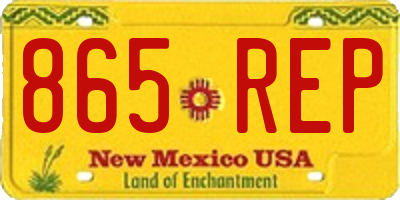 NM license plate 865REP