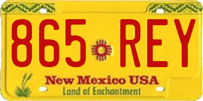 NM license plate 865REY